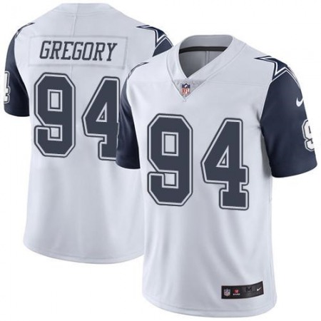 Cowboys #94 Randy Gregory White Youth Stitched NFL Limited Rush Jersey