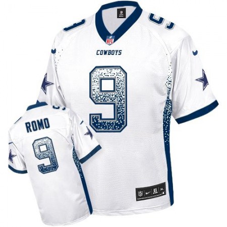 Cowboys #9 Tony Romo White Youth Stitched NFL Elite Drift Fashion Jersey