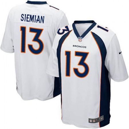 Broncos #13 Trevor Siemian White Youth Stitched NFL New Elite Jersey