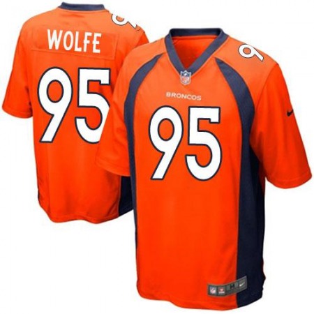 Broncos #95 Derek Wolfe Orange Team Color Youth Stitched NFL New Elite Jersey