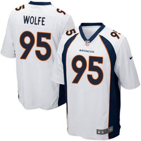 Broncos #95 Derek Wolfe White Youth Stitched NFL New Elite Jersey