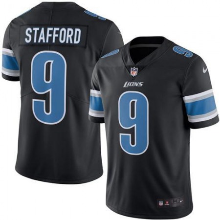 Lions #9 Matthew Stafford Black Youth Stitched NFL Limited Rush Jersey