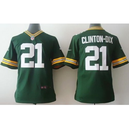 Packers #21 Ha Ha Clinton-Dix Green Team Color Youth Stitched NFL Elite Jersey