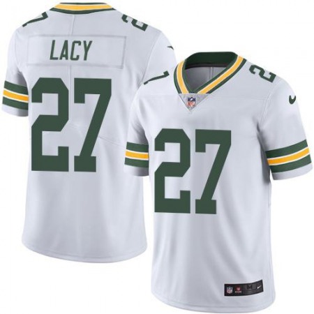 Packers #27 Eddie Lacy White Youth Stitched NFL Limited Rush Jersey