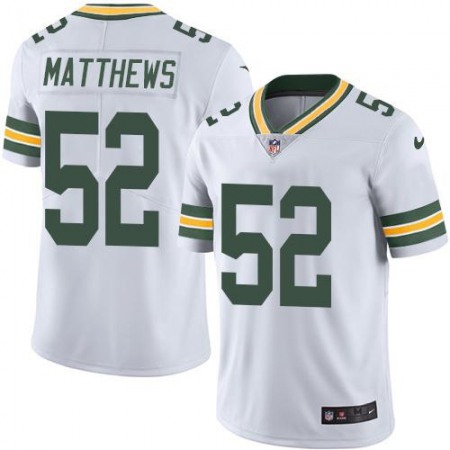 Packers #52 Clay Matthews White Youth Stitched NFL Limited Rush Jersey