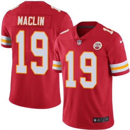 Chiefs #19 Jeremy Maclin Red Youth Stitched NFL Limited Rush Jersey
