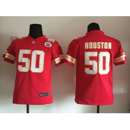 Chiefs #50 Justin Houston Red Team Color Youth Stitched NFL Elite Jersey