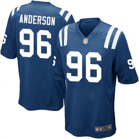 Colts #96 Henry Anderson Royal Blue Team Color Youth Stitched NFL Elite Jersey
