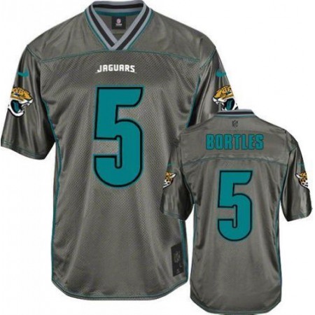 Jaguars #5 Blake Bortles Grey Youth Stitched NFL Elite Vapor Jersey