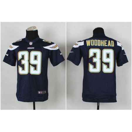 Chargers #39 Danny Woodhead Navy Blue Team Color Youth Stitched NFL New Elite Jersey
