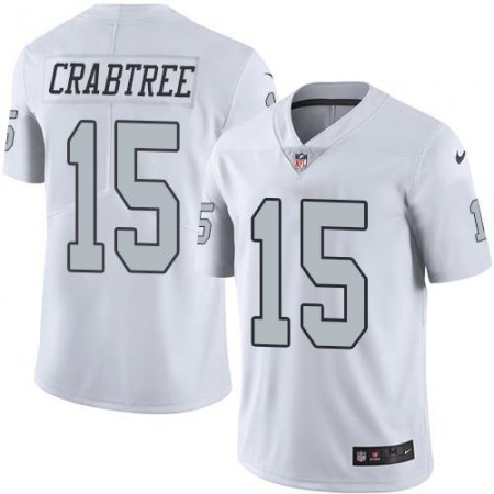 Raiders #15 Michael Crabtree White Youth Stitched NFL Limited Rush Jersey