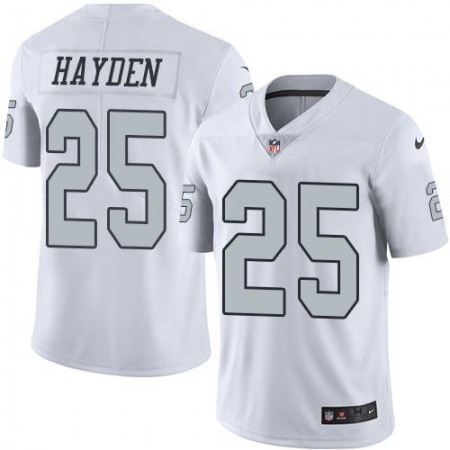 Raiders #25 D.J. Hayden White Youth Stitched NFL Limited Rush Jersey