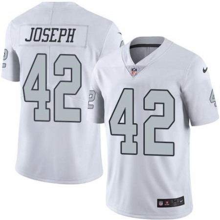 Raiders #42 Karl Joseph White Youth Stitched NFL Limited Rush Jersey