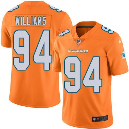 Dolphins #94 Mario Williams Orange Youth Stitched NFL Limited Rush Jersey