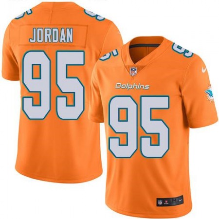 Dolphins #95 Dion Jordan Orange Youth Stitched NFL Limited Rush Jersey