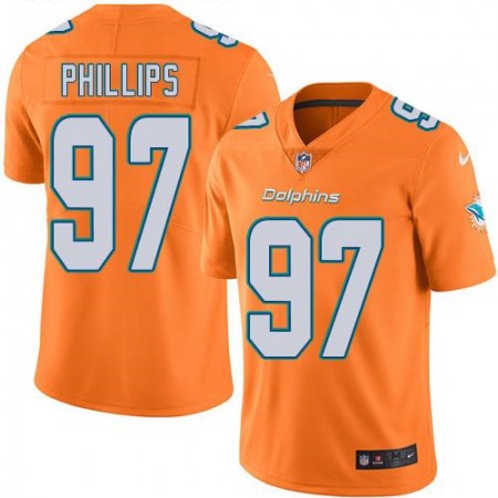 Dolphins #97 Jordan Phillips Orange Youth Stitched NFL Limited Rush Jersey