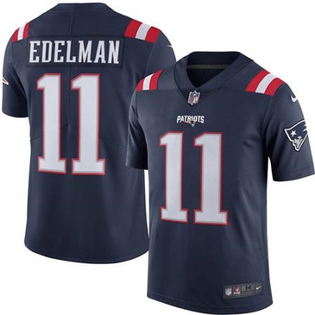 Patriots #11 Julian Edelman Navy Blue Youth Stitched NFL Limited Rush Jersey