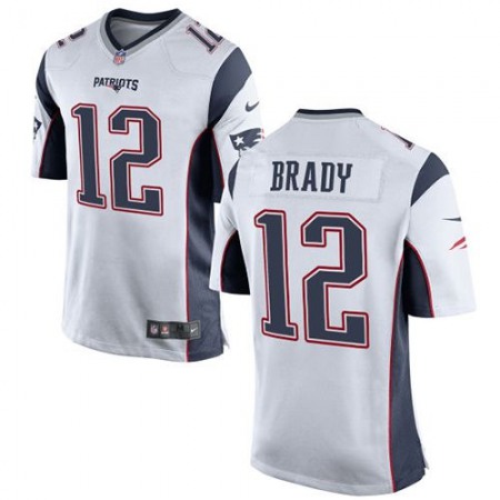 Patriots #12 Tom Brady White Youth Stitched NFL New Elite Jersey