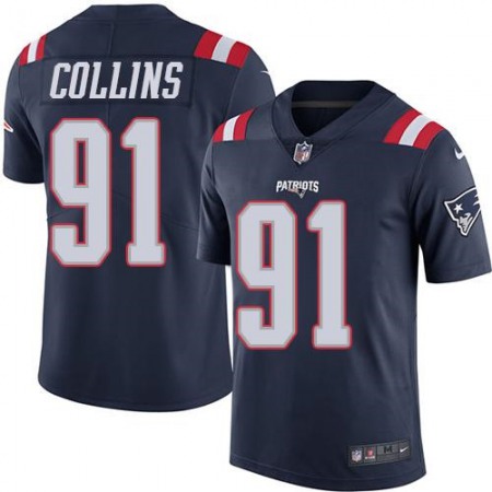 Patriots #91 Jamie Collins Navy Blue Youth Stitched NFL Limited Rush Jersey