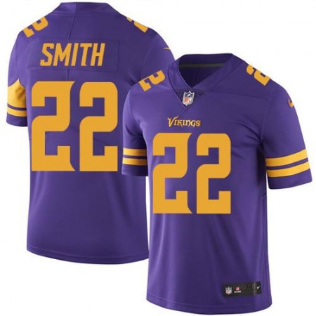 Vikings #22 Harrison Smith Purple Youth Stitched NFL Limited Rush Jersey