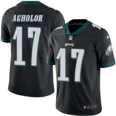 Eagles #17 Nelson Agholor Black Youth Stitched NFL Limited Rush Jersey