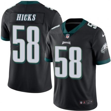 Eagles #58 Jordan Hicks Black Youth Stitched NFL Limited Rush Jersey