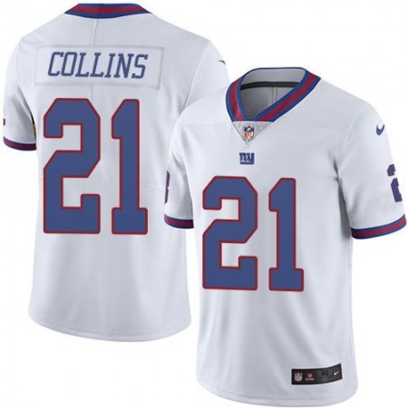 Giants #21 Landon Collins White Youth Stitched NFL Limited Rush Jersey
