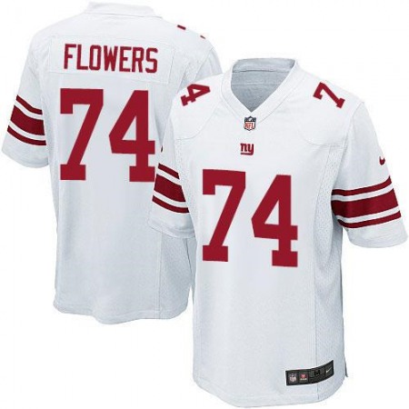 Giants #74 Ereck Flowers White Youth Stitched NFL Elite Jersey