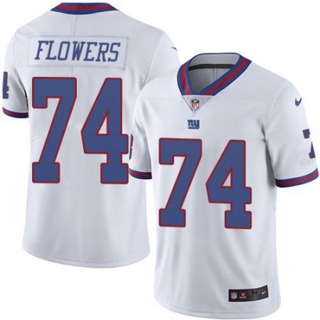 Giants #74 Ereck Flowers White Youth Stitched NFL Limited Rush Jersey