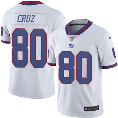 Giants #80 Victor Cruz White Youth Stitched NFL Limited Rush Jersey