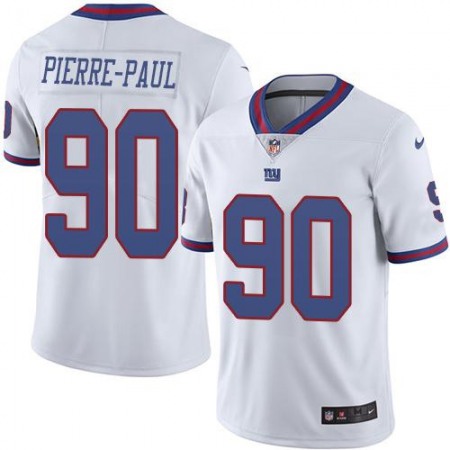 Giants #90 Jason Pierre-Paul White Youth Stitched NFL Limited Rush Jersey