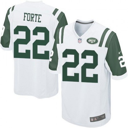 Jets #22 Matt Forte White Youth Stitched NFL Elite Jersey