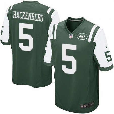 Jets #5 Christian Hackenberg Green Team Color Youth Stitched NFL Elite Jersey