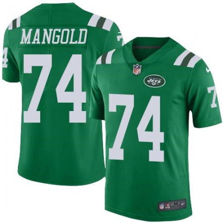 Jets #74 Nick Mangold Green Youth Stitched NFL Elite Rush Jersey