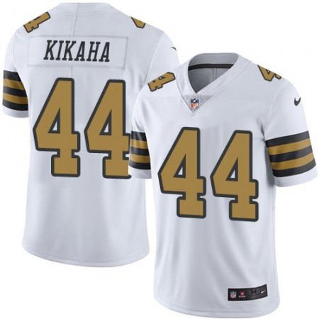 Saints #44 Hau'oli Kikaha White Youth Stitched NFL Limited Rush Jersey