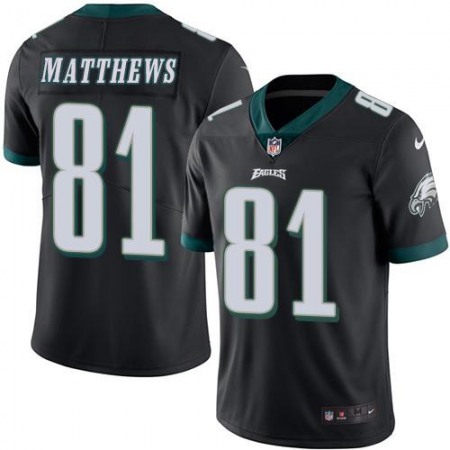 Eagles #81 Jordan Matthews Black Youth Stitched NFL Limited Rush Jersey