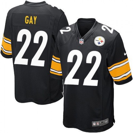 Steelers #22 William Gay Black Team Color Youth Stitched NFL Elite Jersey