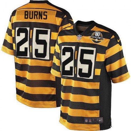 Steelers #25 Artie Burns Black/Yellow Alternate Youth Stitched NFL Elite Jersey
