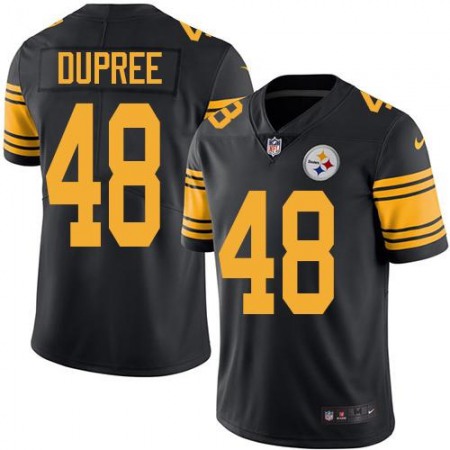 Steelers #48 Bud Dupree Black Youth Stitched NFL Limited Rush Jersey
