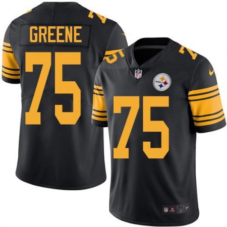 Steelers #75 Joe Greene Black Youth Stitched NFL Limited Rush Jersey