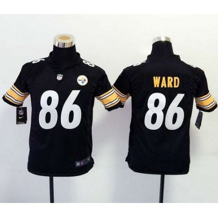 Steelers #86 Hines Ward Black Team Color Youth Stitched NFL Elite Jersey