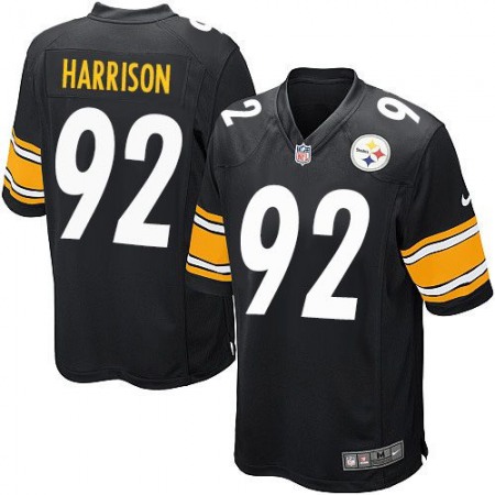 Steelers #92 James Harrison Black Team Color Youth Stitched NFL Elite Jersey