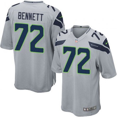 Seahawks #72 Michael Bennett Grey Alternate Youth Stitched NFL Elite Jersey