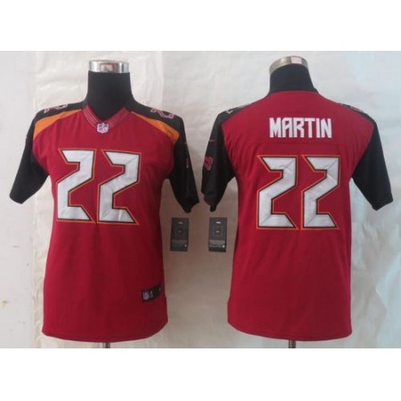 Buccaneers #22 Doug Martin Red Team Color Youth Stitched NFL New Limited Jersey