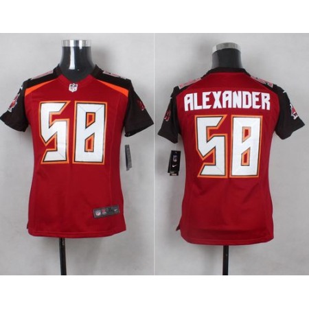 Buccaneers #58 Kwon Alexander Red Team Color Youth Stitched NFL New Elite Jersey