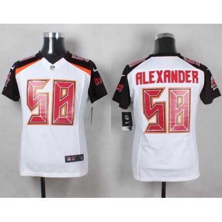 Buccaneers #58 Kwon Alexander White Youth Stitched NFL New Elite Jersey