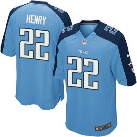 Titans #22 Derrick Henry Light Blue Team Color Youth Stitched NFL Elite Jersey