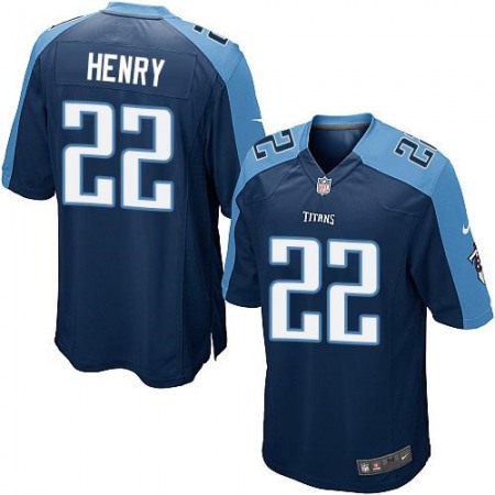 Titans #22 Derrick Henry Navy Blue Alternate Youth Stitched NFL Elite Jersey