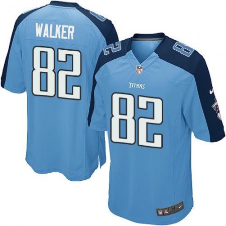 Titans #82 Delanie Walker Light Blue Team Color Youth Stitched NFL Elite Jersey