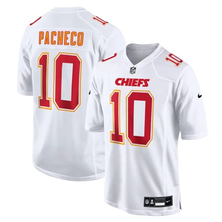 Men's Kansas City Chiefs #10 Isiah Pacheco Tundra White Fashion Game Jersey